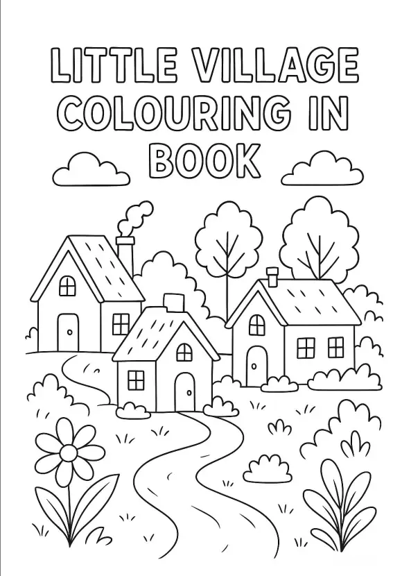 Title - Little Village Jungle Fun Colouring In Book | Printable PDF